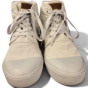 BANGS Shoes High Top Canvas Sneakers Grey Cactus Succulent Embroidery Womens 7‎